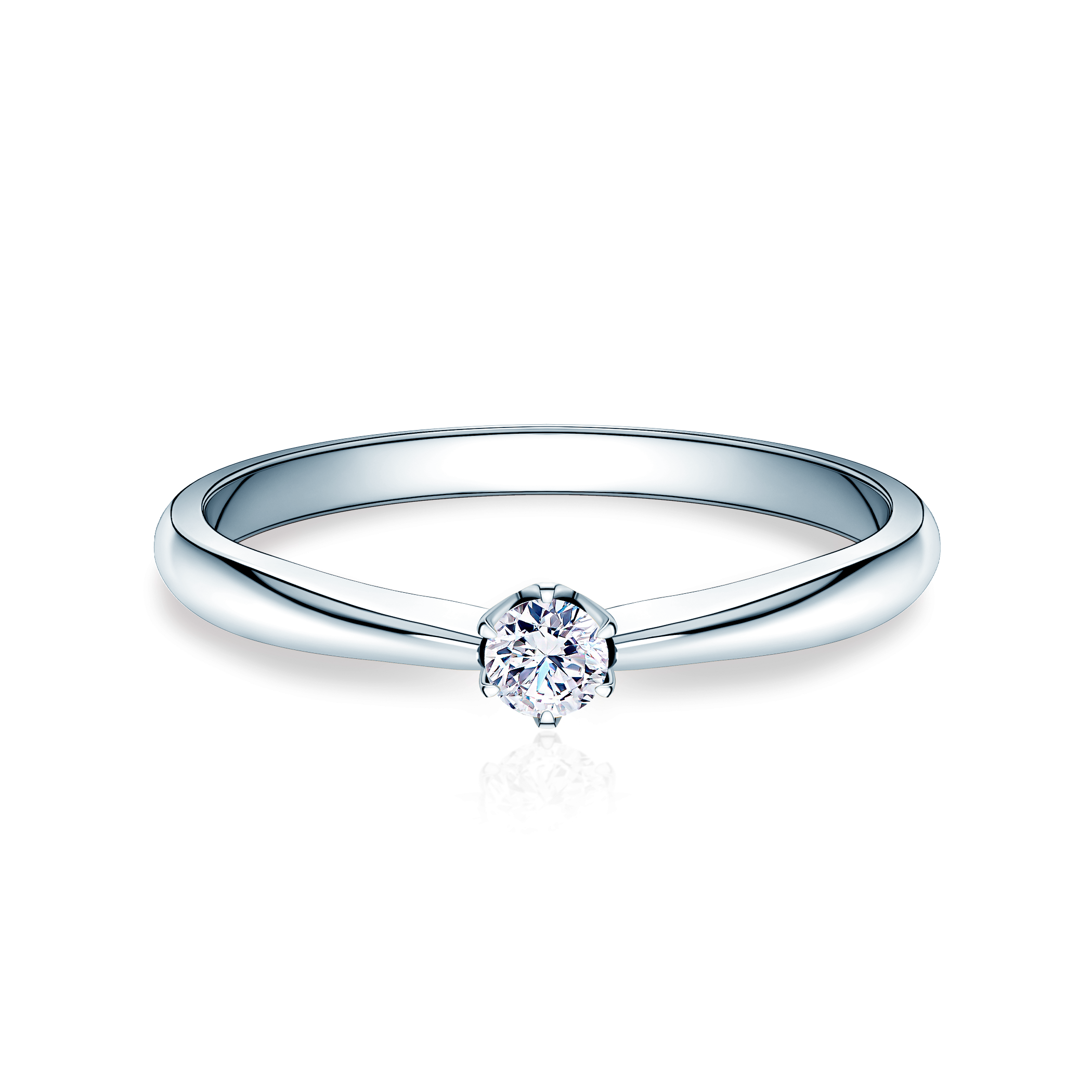 Pierścionek zaręczynowy SAVICKI: białe złoto, diament