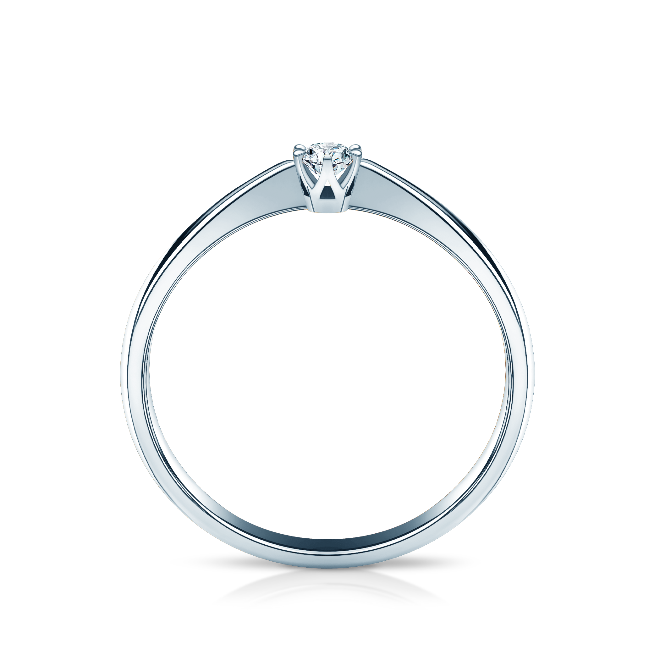 Pierścionek zaręczynowy SAVICKI: białe złoto, diament