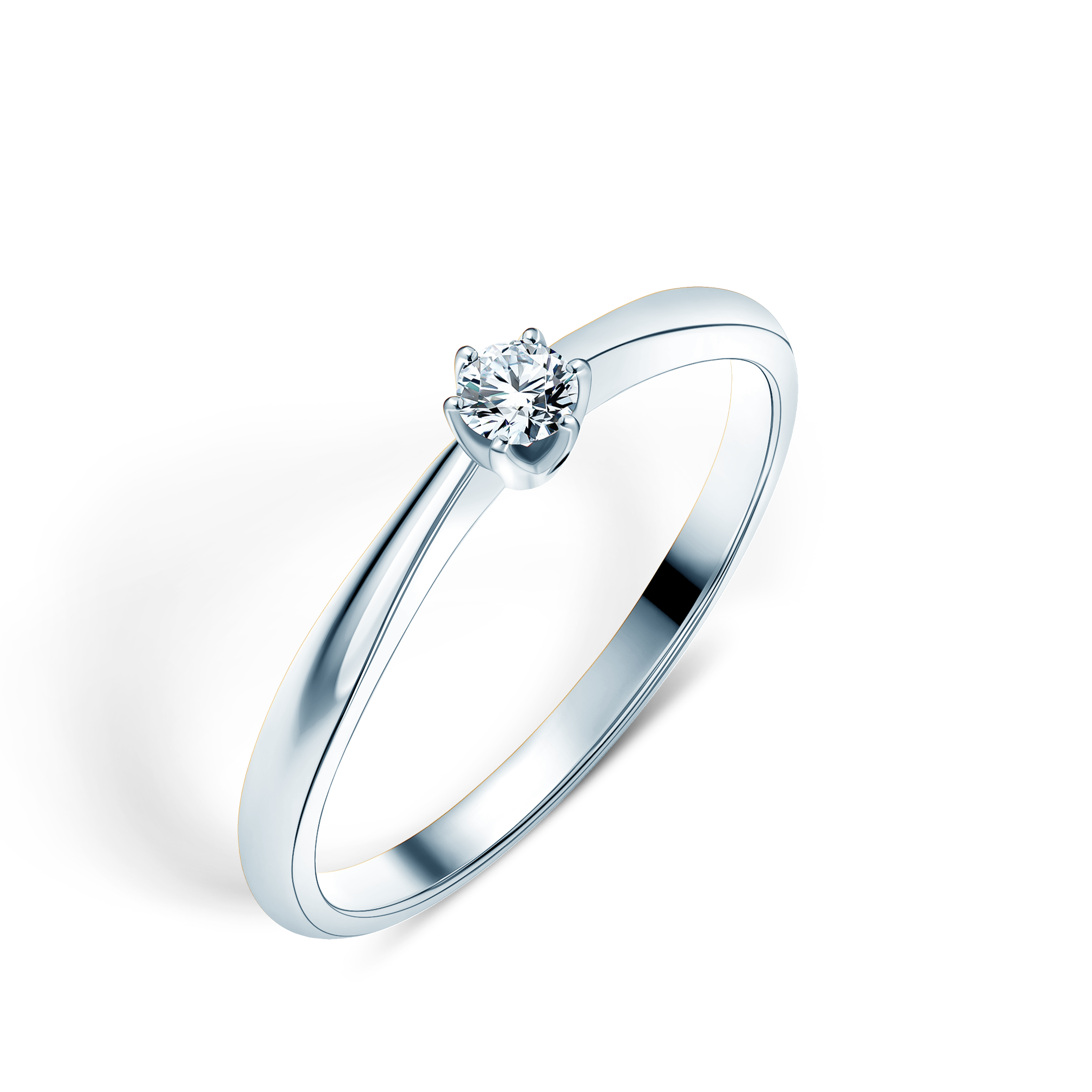 Pierścionek zaręczynowy SAVICKI: białe złoto, diament