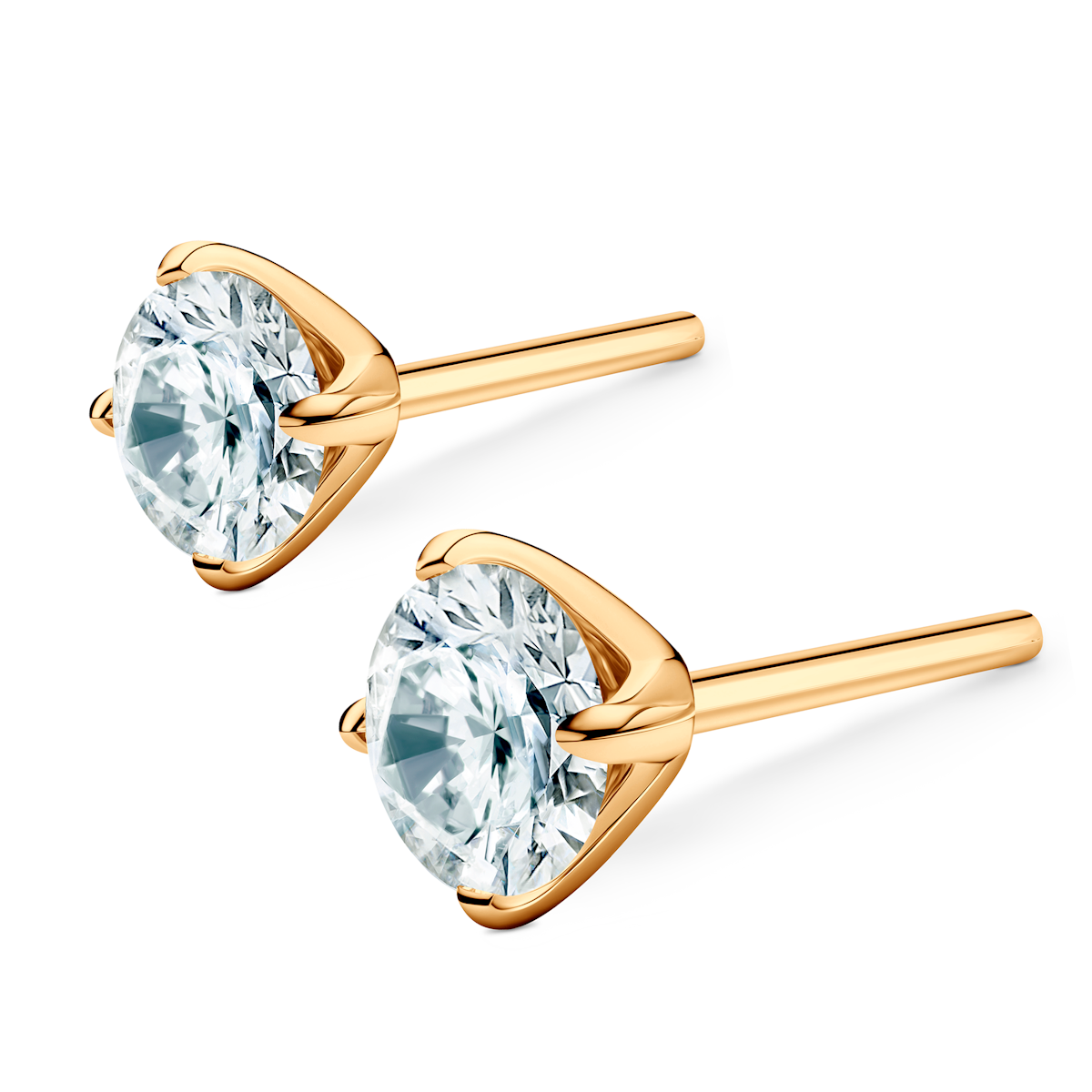 The Light earrings: yellow gold, lab-grown diamonds - 3