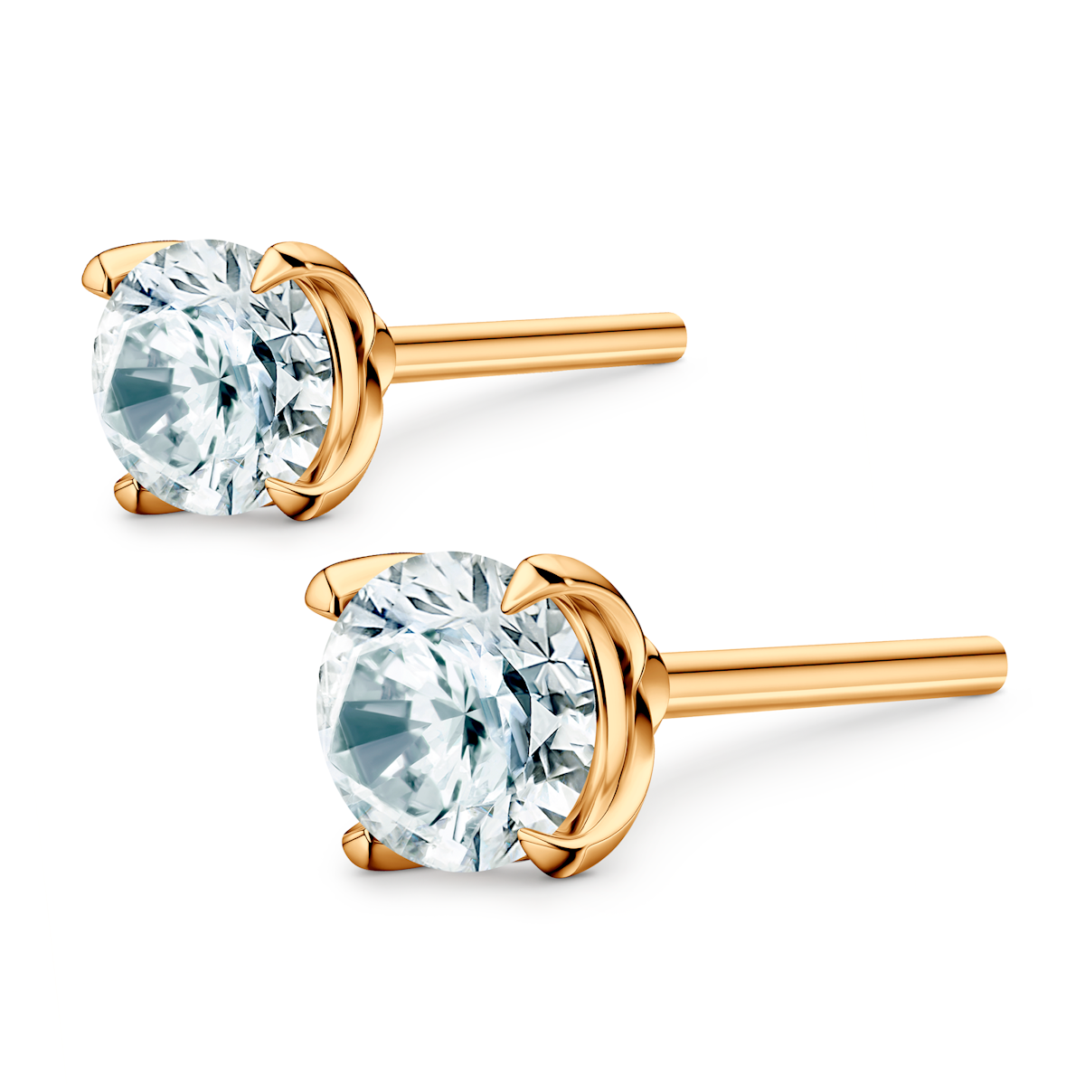 Share Your Love earrings: yellow gold, diamonds - 3