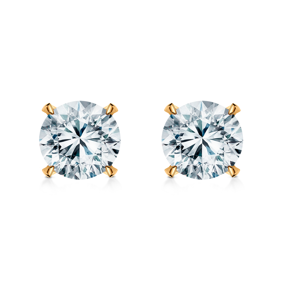 Share Your Love earrings: yellow gold, lab-grown diamonds