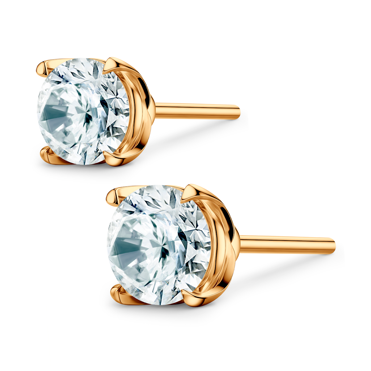 Share Your Love earrings: yellow gold, lab-grown diamonds - 3