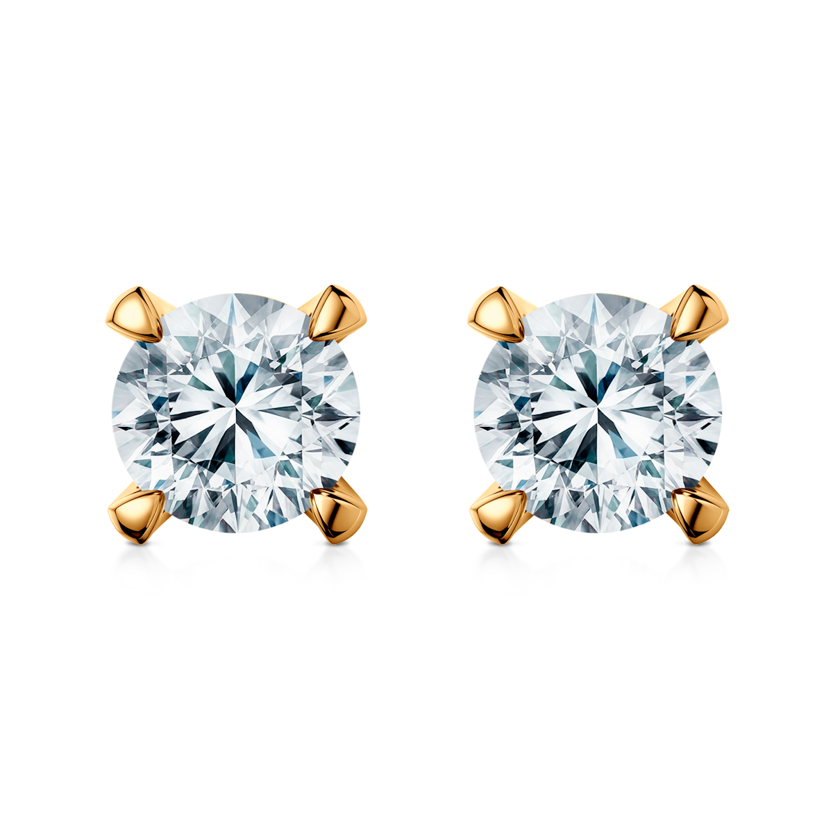 Share Your Love earrings: yellow gold, lab-grown diamonds