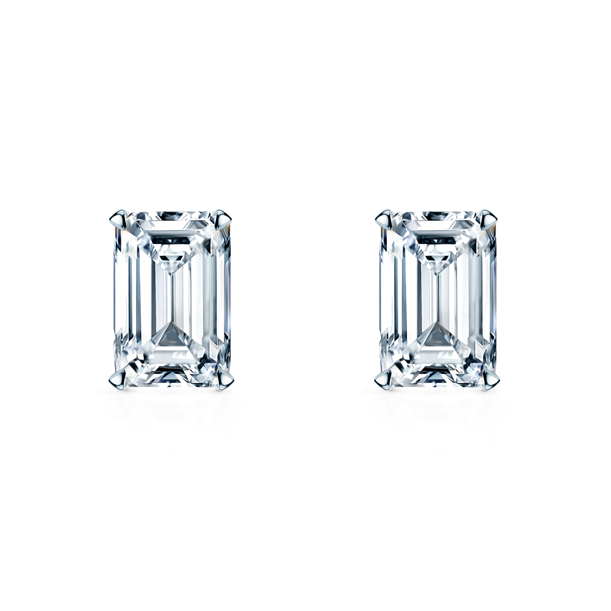 Share Your Love earrings: yellow gold, lab-grown diamonds, cushion cut