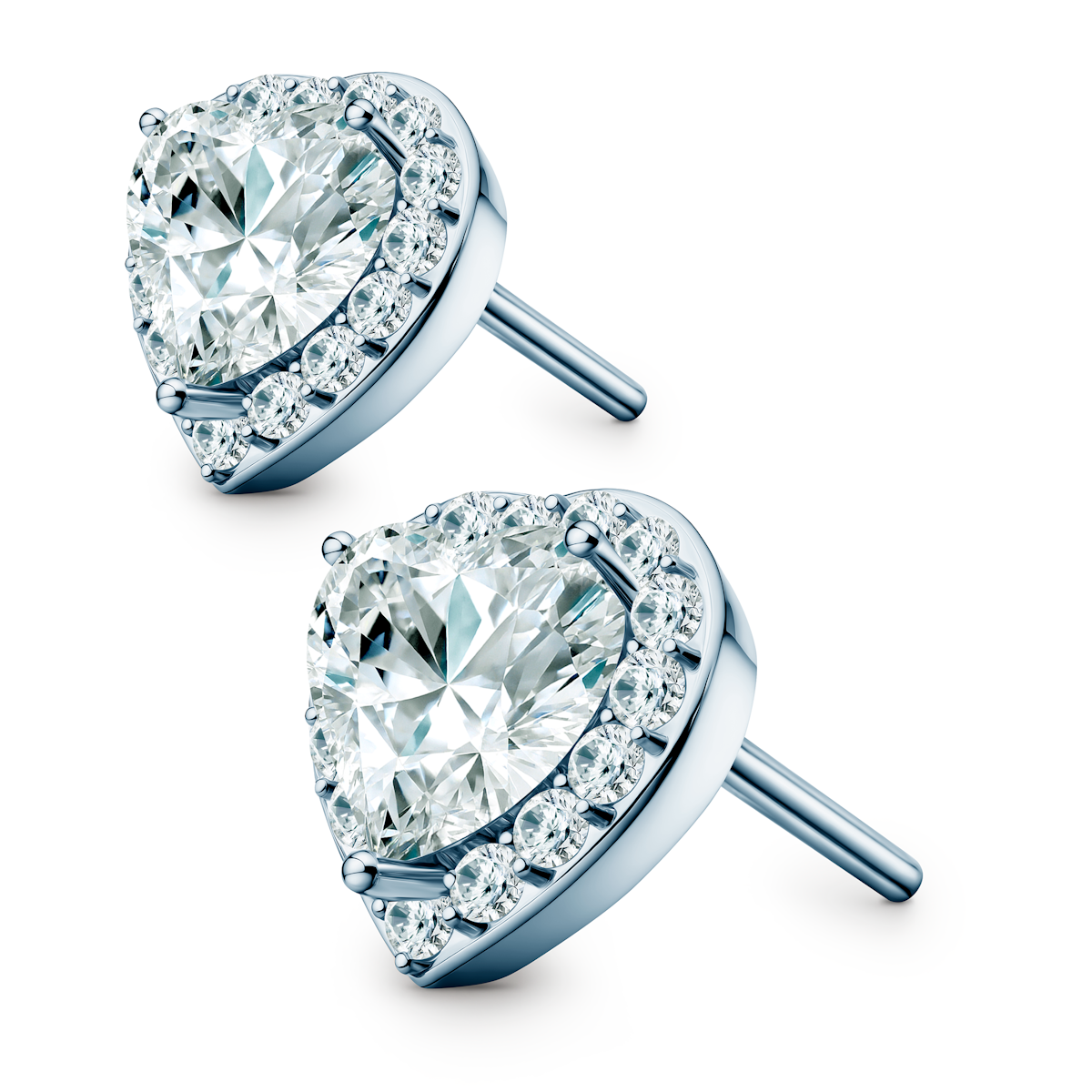 This Is Love earrings: white gold, diamonds, heart cut - 3