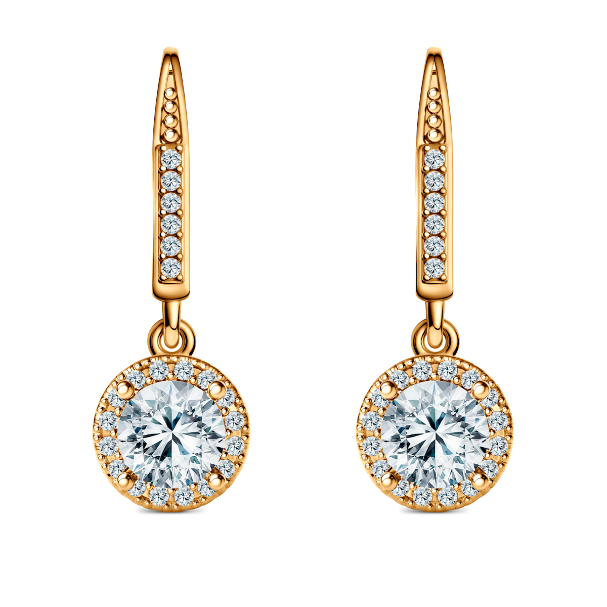 This Is Love earrings: yellow gold, lab-grown diamonds