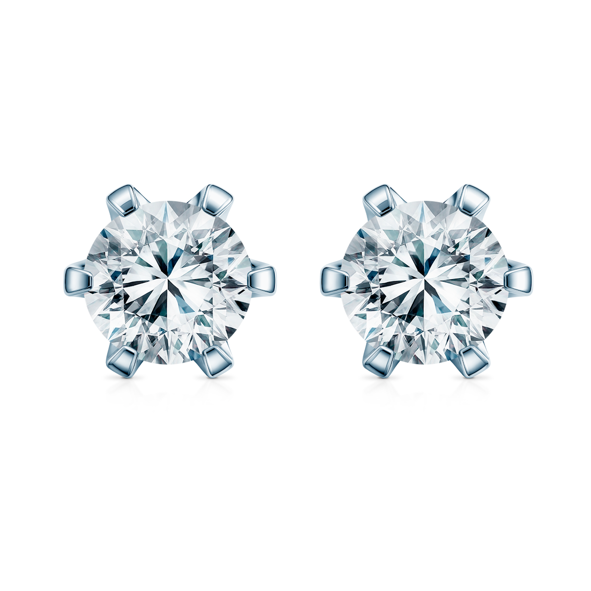 The Journey earrings: white gold, lab-grown diamonds