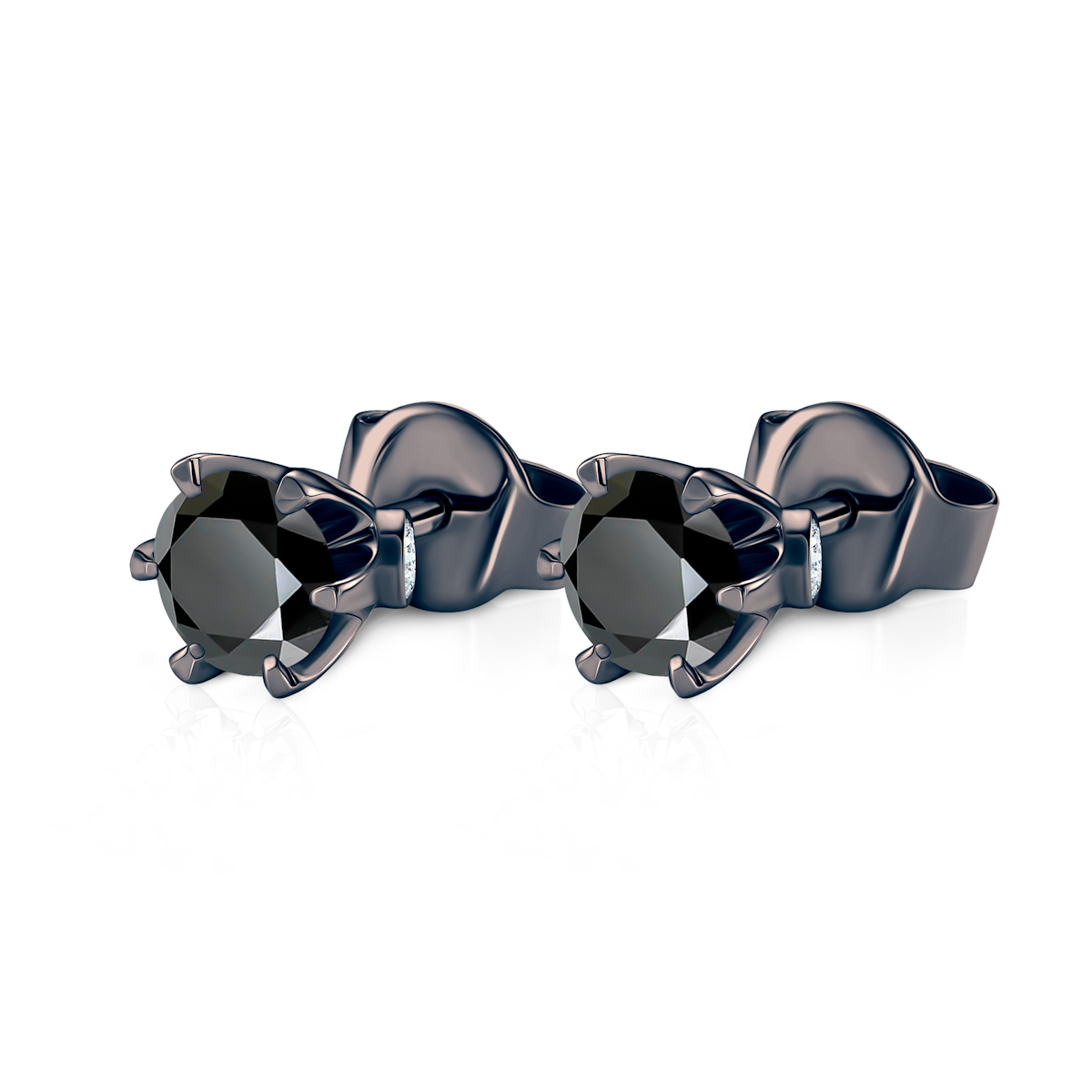 SAVICKI Earrings: Black gold, black diamonds - 3