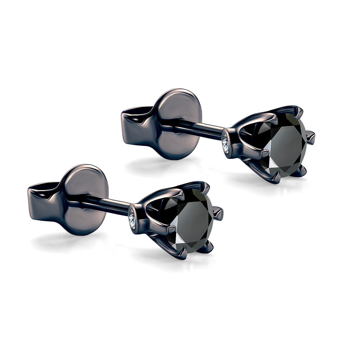SAVICKI Earrings: Black gold, black diamonds - 4