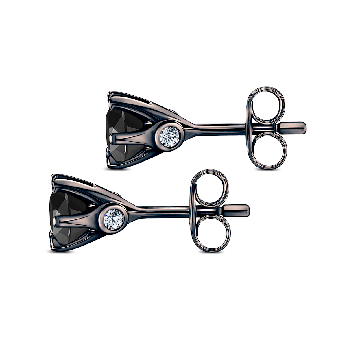 SAVICKI Earrings: Black gold, black diamonds - 5