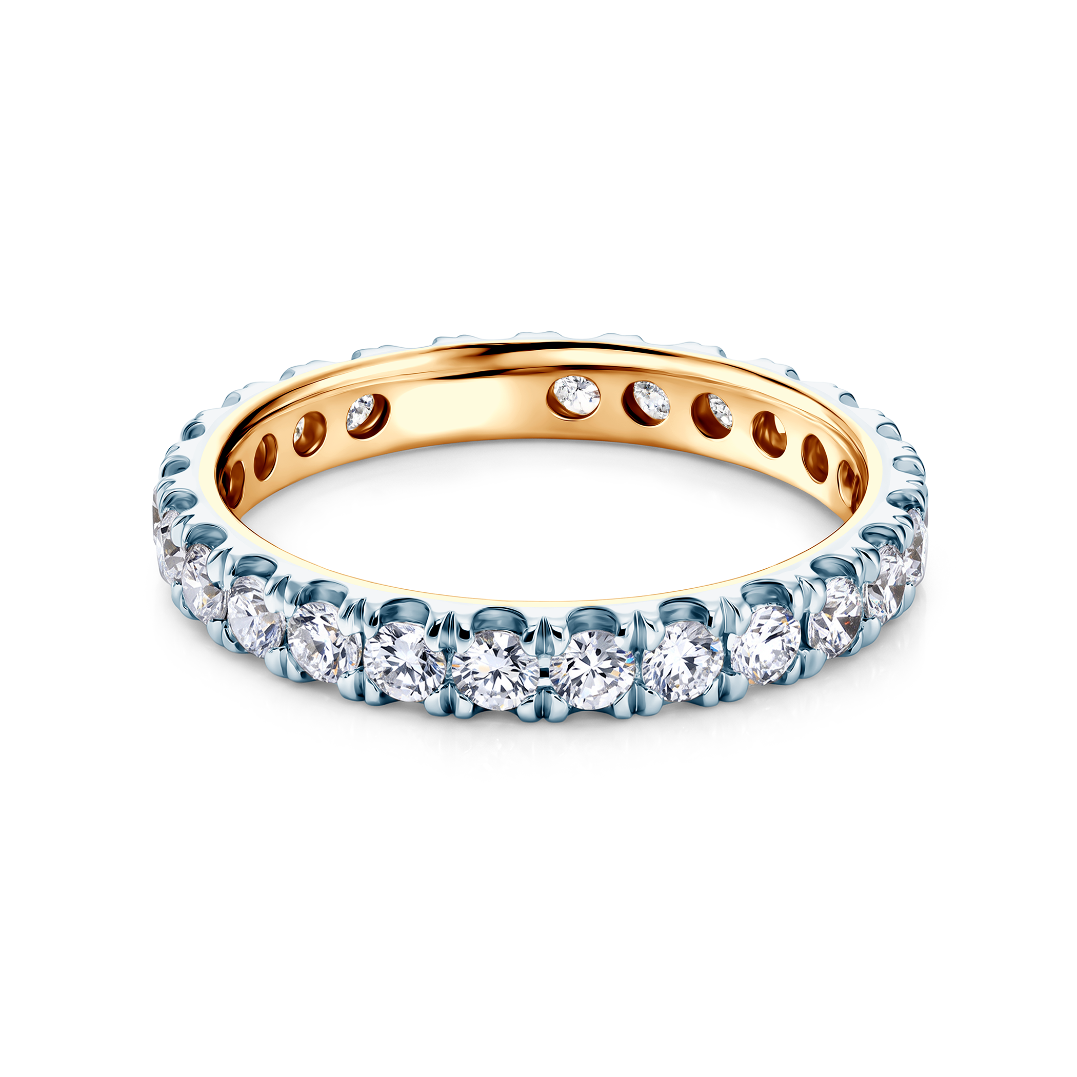 Engagement ring SAVICKI: two-tone gold, lab-grown diamonds