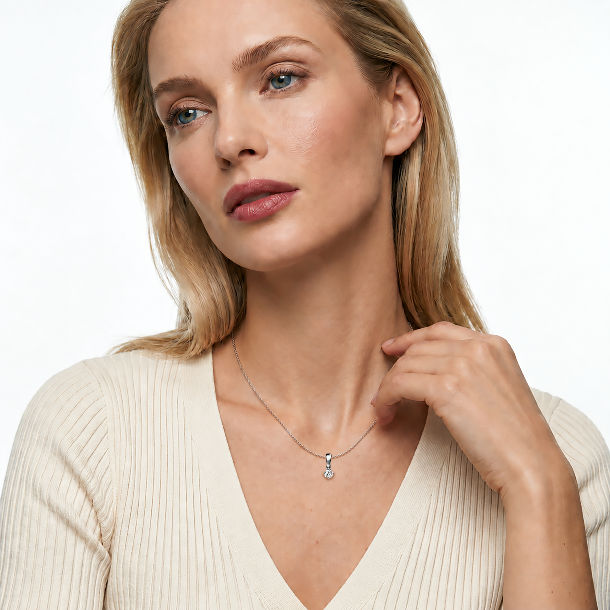 The Light pendant: white gold, diamond - 5