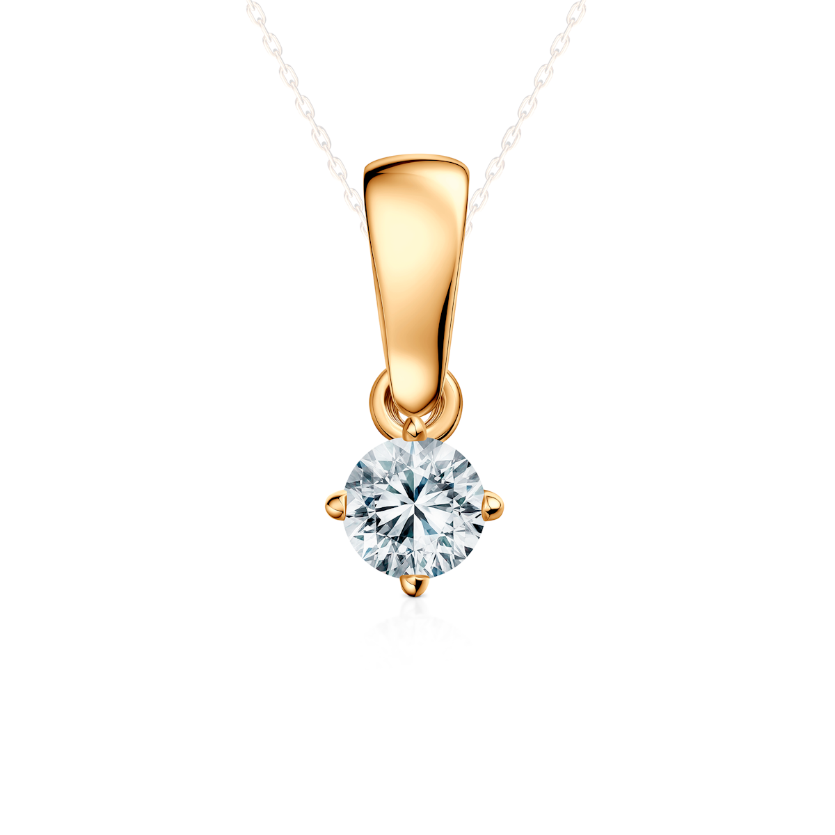 Pandantiv The Light: aur galben, diamant