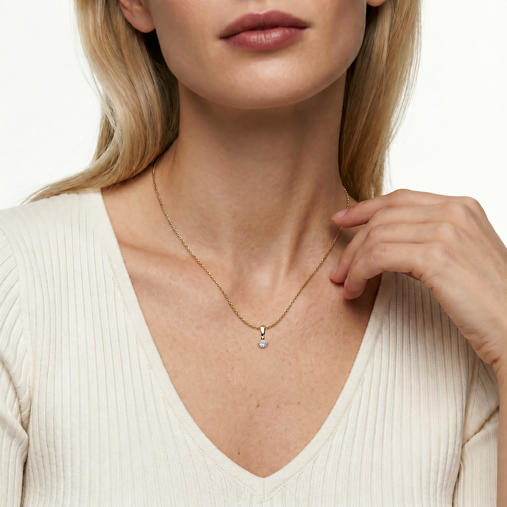 The Light pendant: yellow gold, diamond - 4