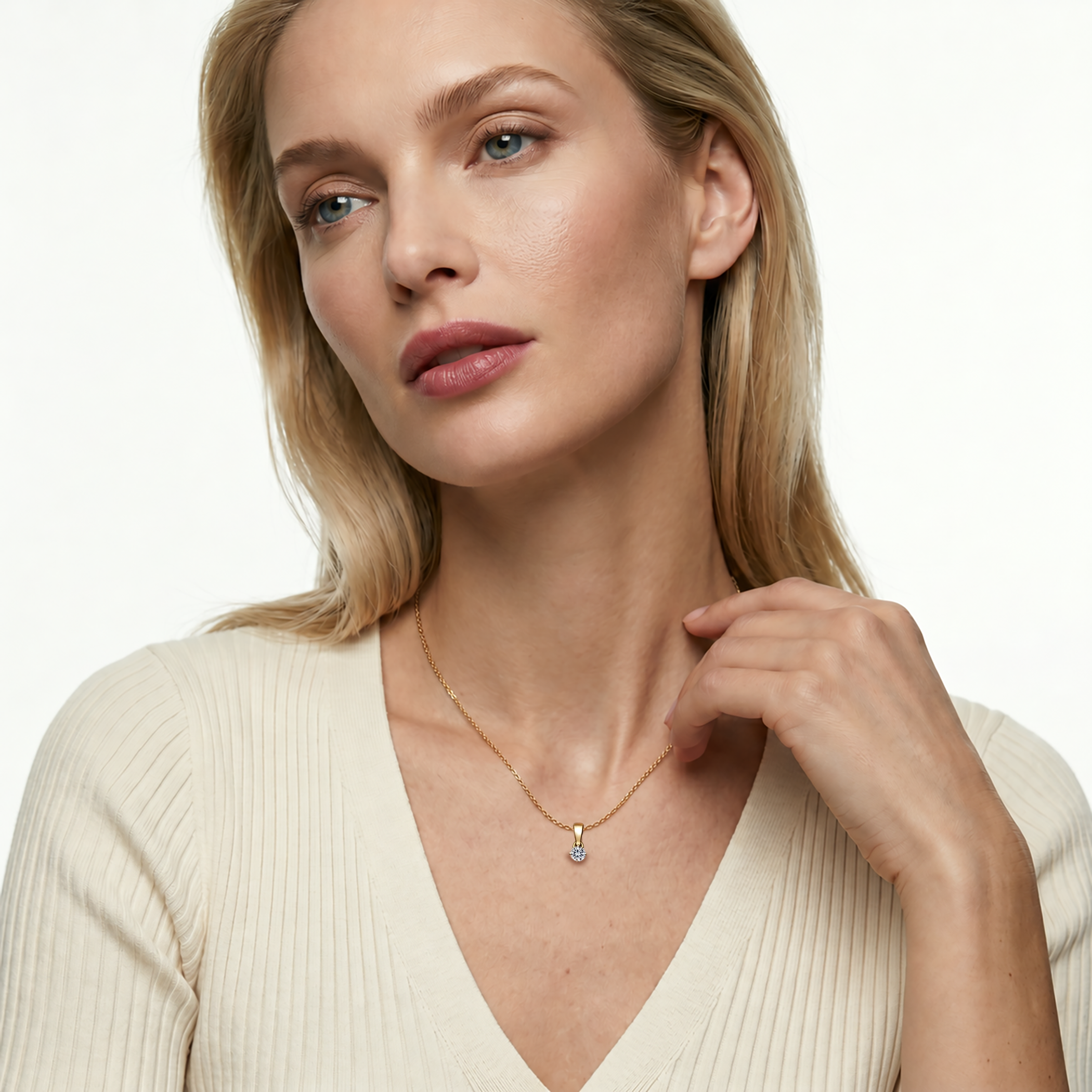 The Light pendant: yellow gold, diamond - 5