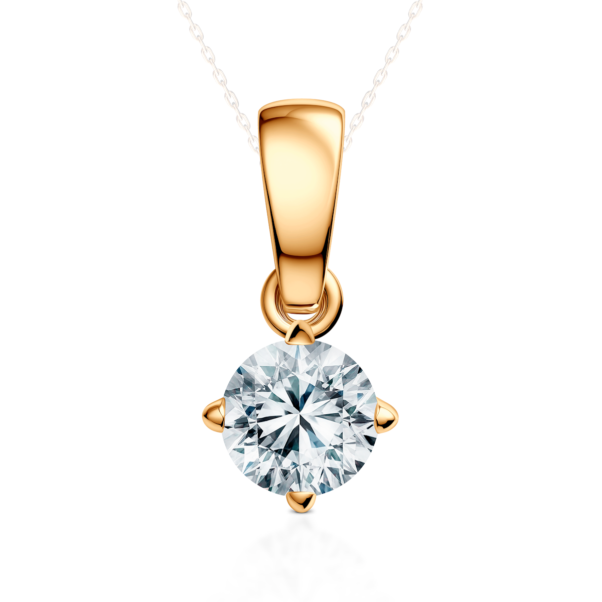 Pandantiv The Light: aur galben, diamant de laborator
