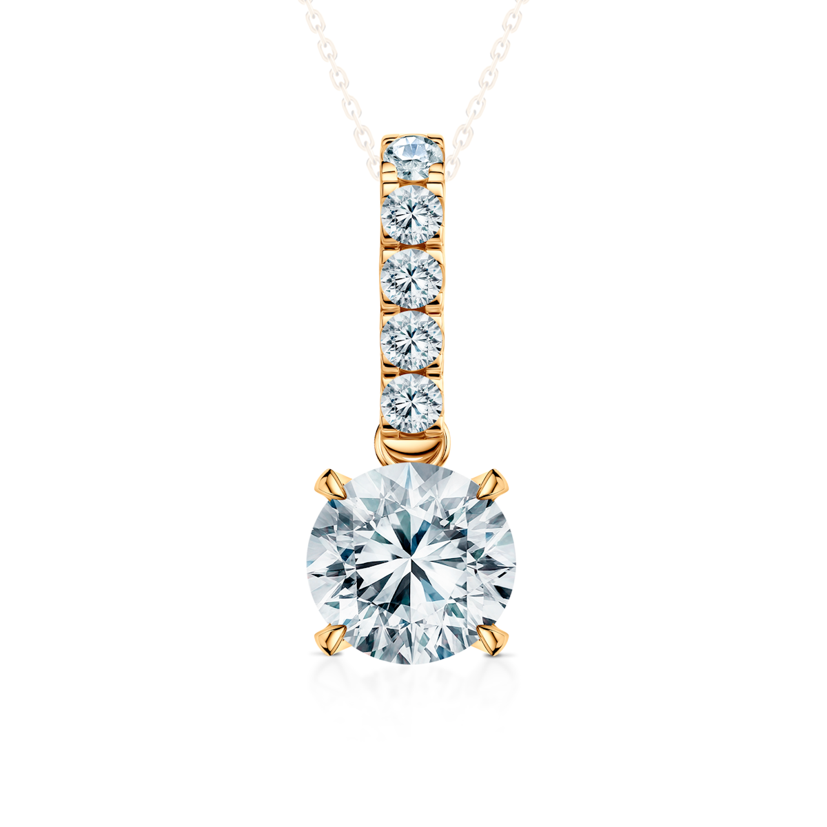 Zawieszka Share Your Love: złota, diament laboratoryjny