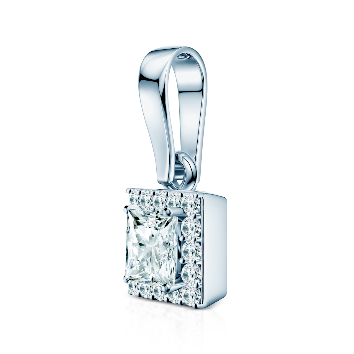 This Is Love pendant: white gold, princess cut diamonds - 3