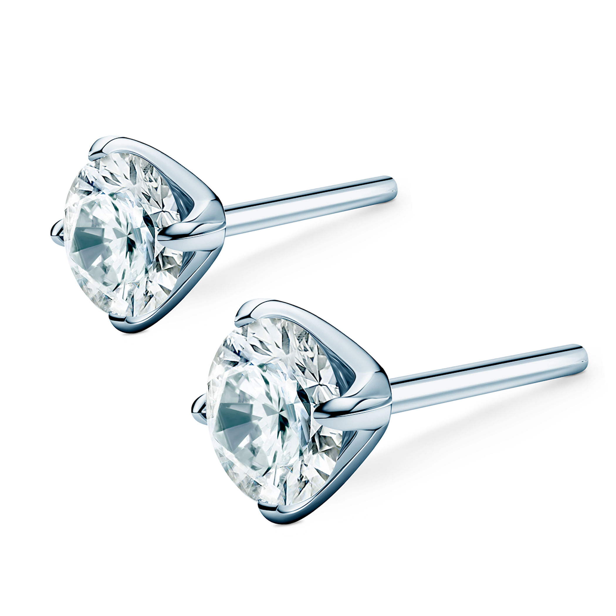 Cercei The Light: aur alb, diamante de laborator - 3