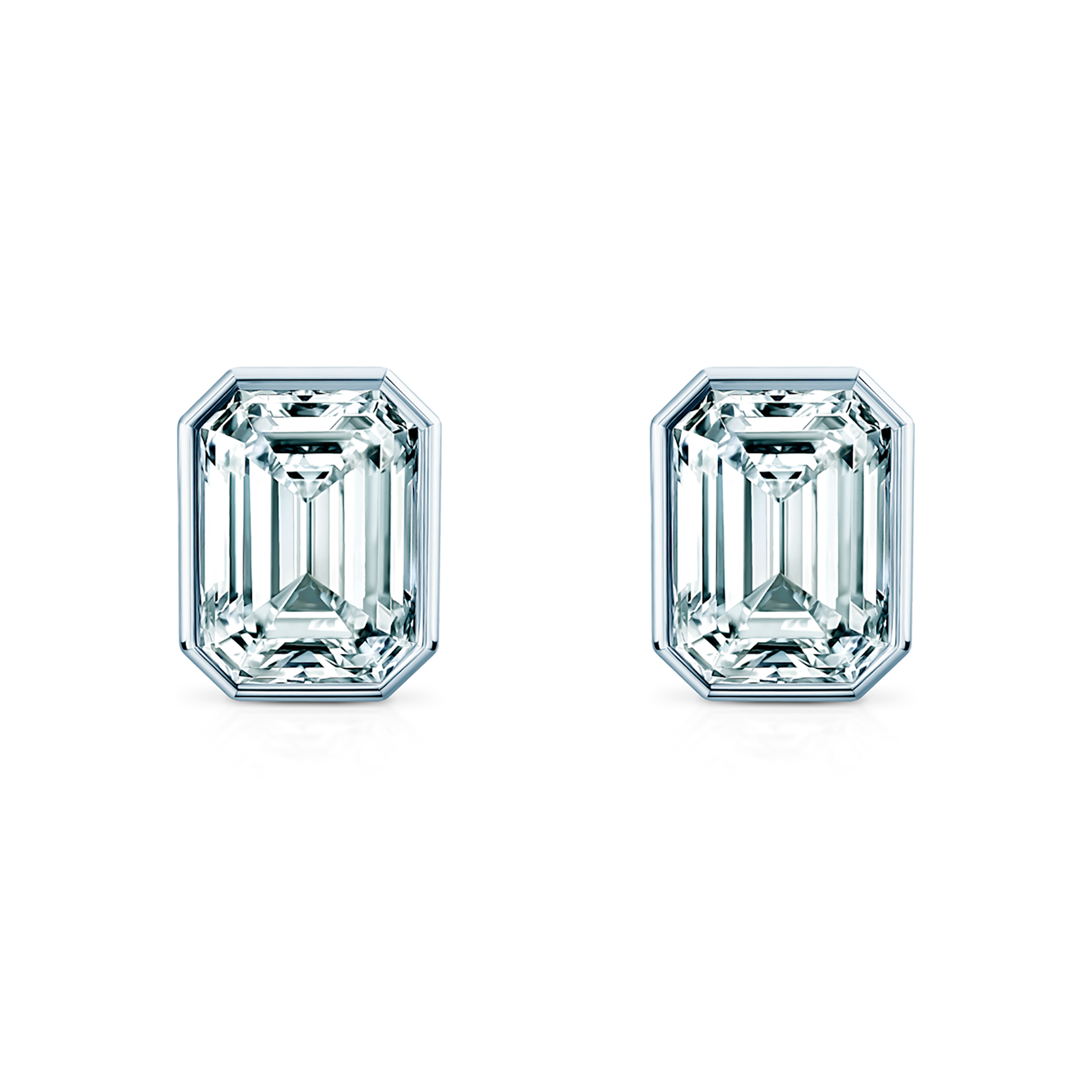 Cercei Pure: aur alb, diamante