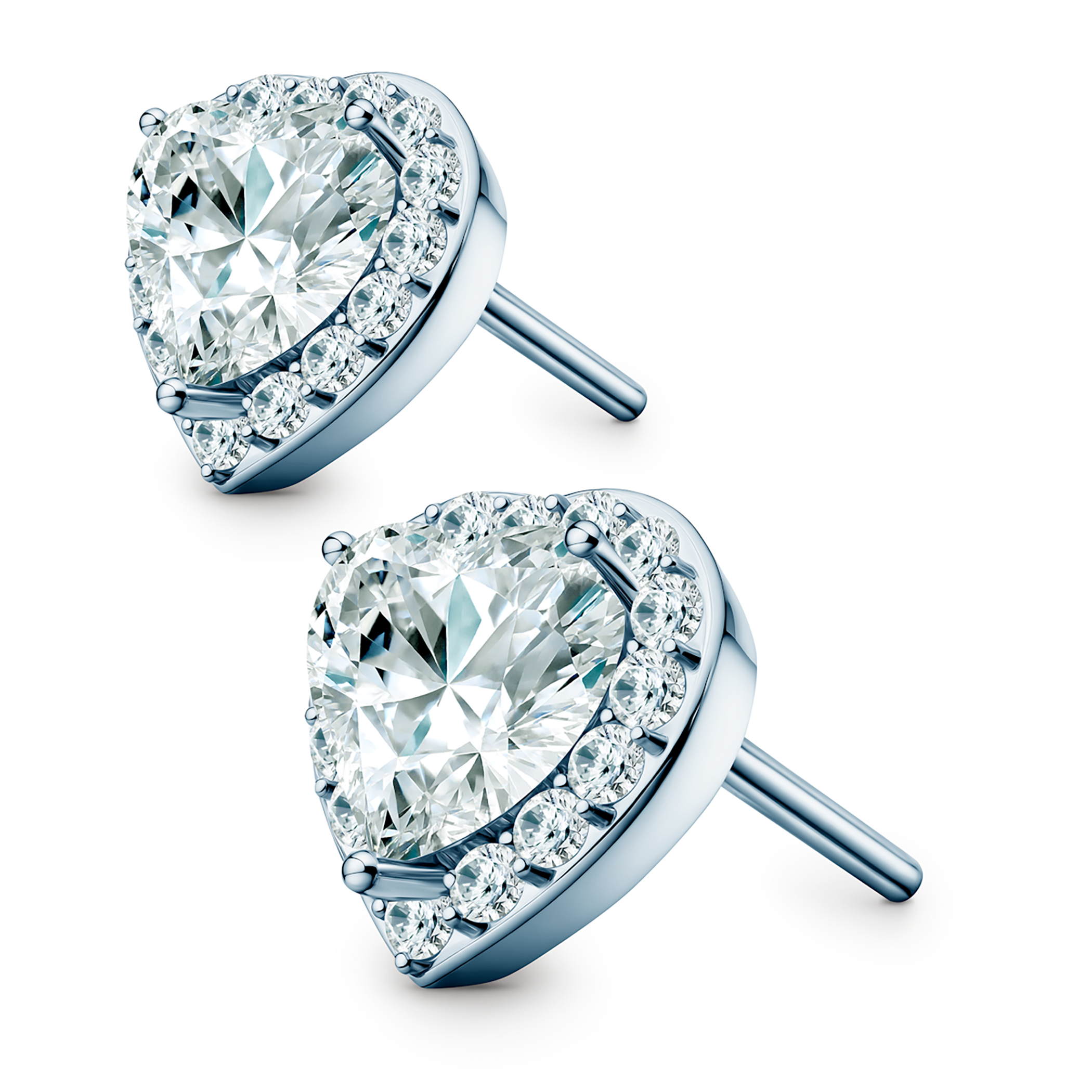 This Is Love earrings: white gold, diamonds, heart cut - 3
