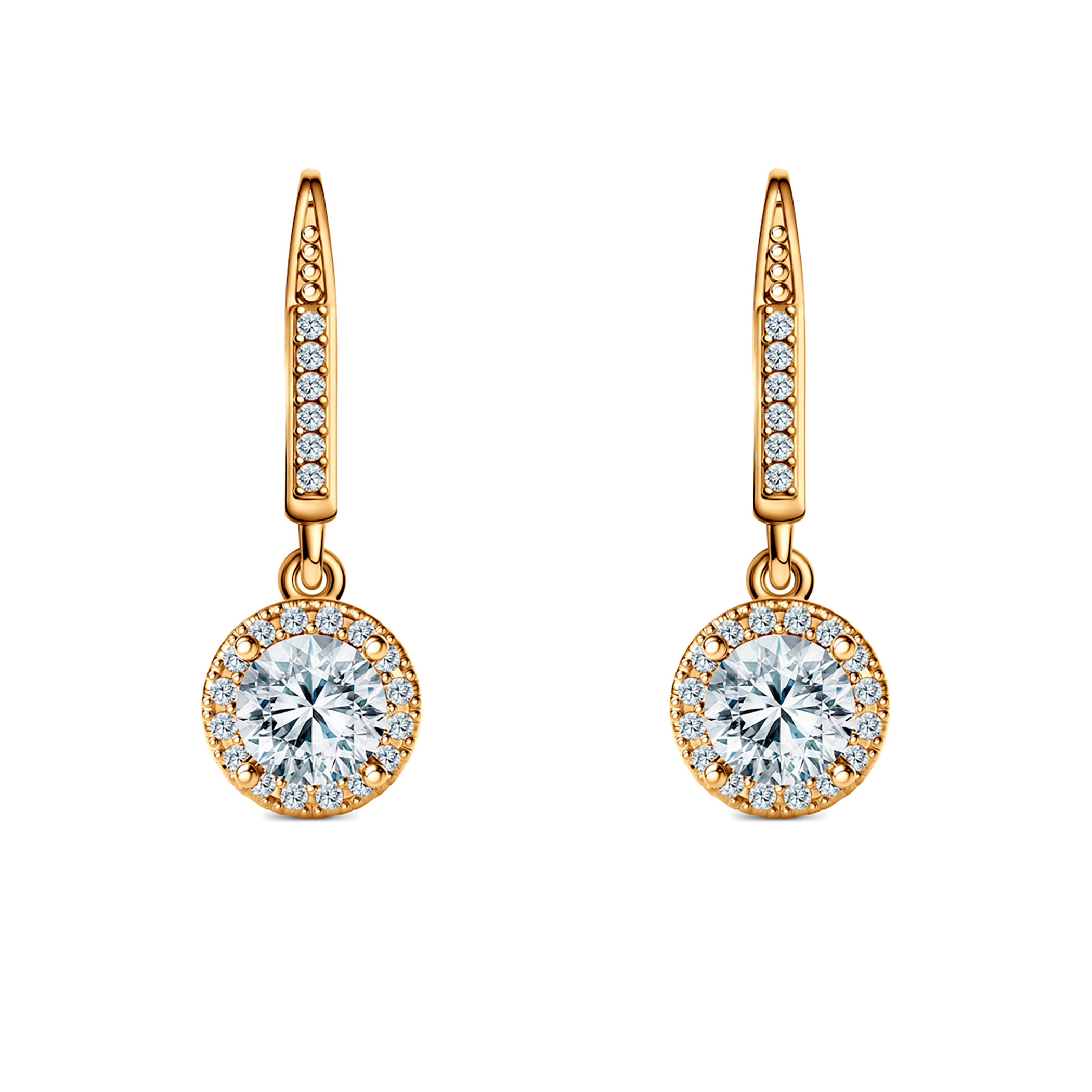 Cercei This is Love: aur galben, diamante