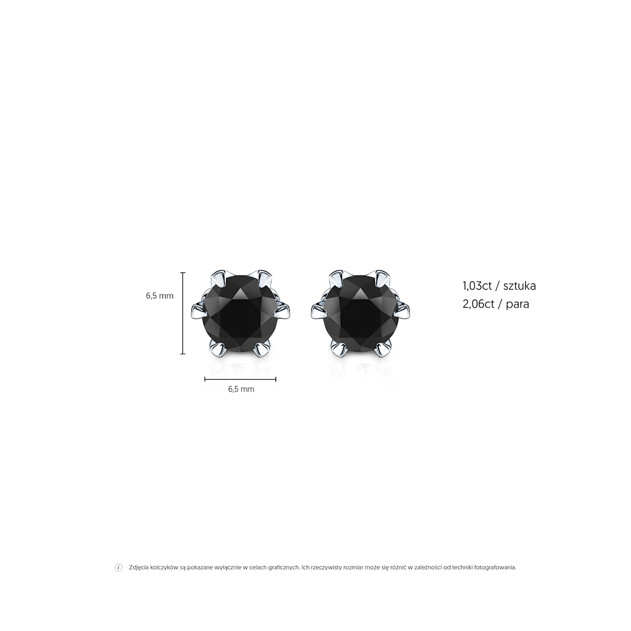 Earrings The Journey: white gold, black diamonds