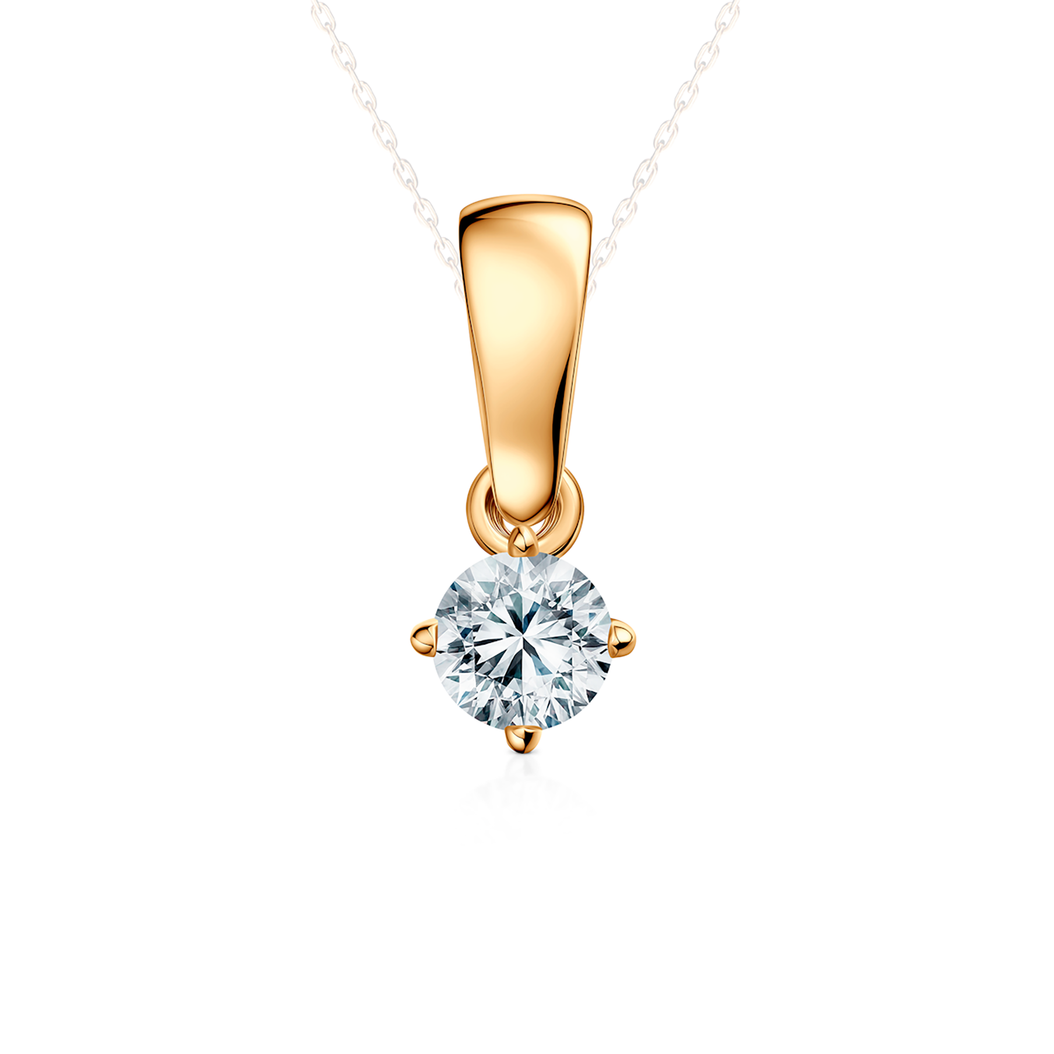 Pandantiv The Light: aur galben, diamant