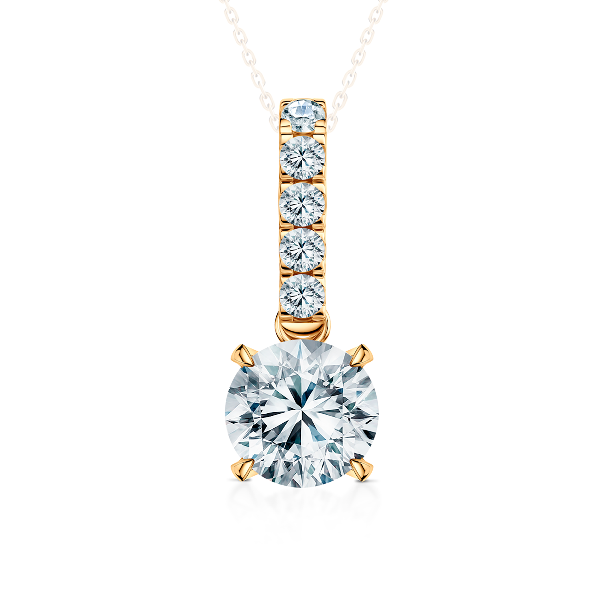 Zawieszka Share Your Love: złota, diament laboratoryjny