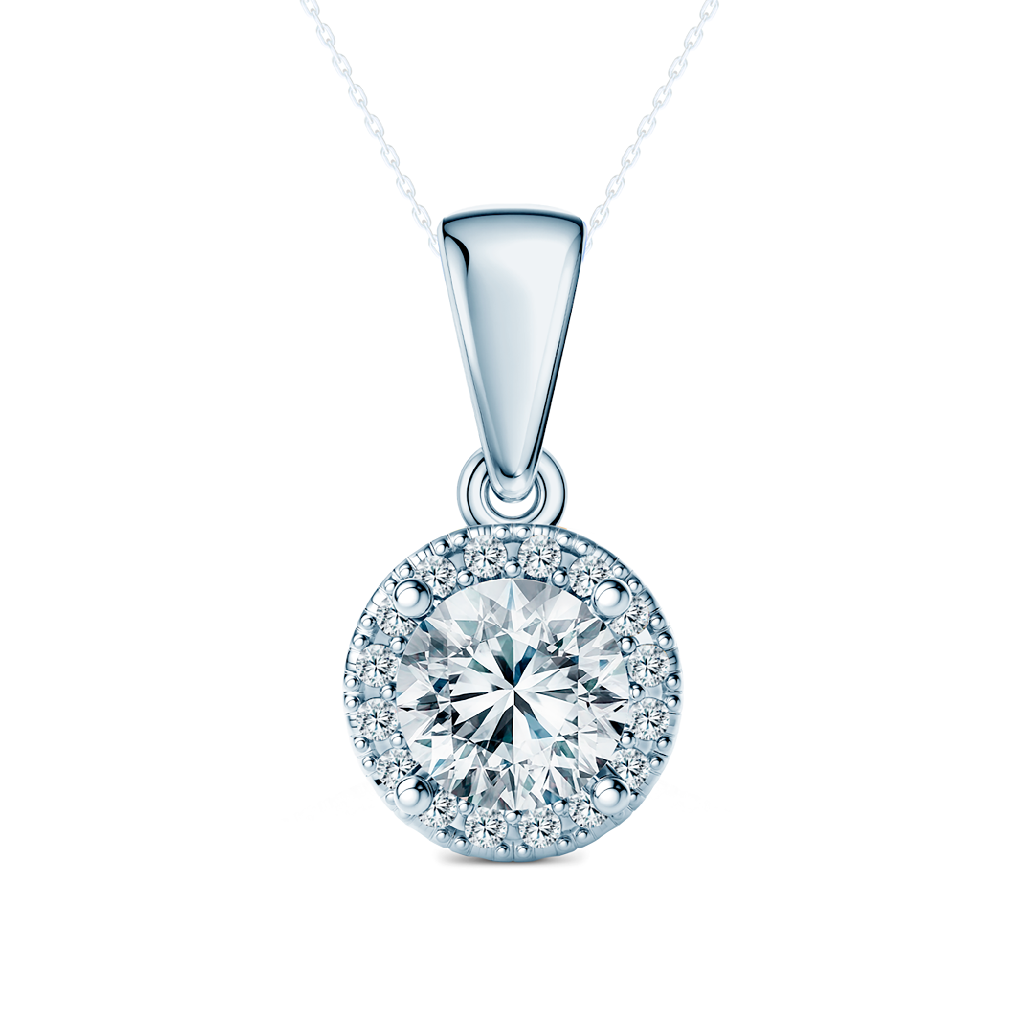 Zawieszka This is Love: białe złoto, diamenty laboratoryjne