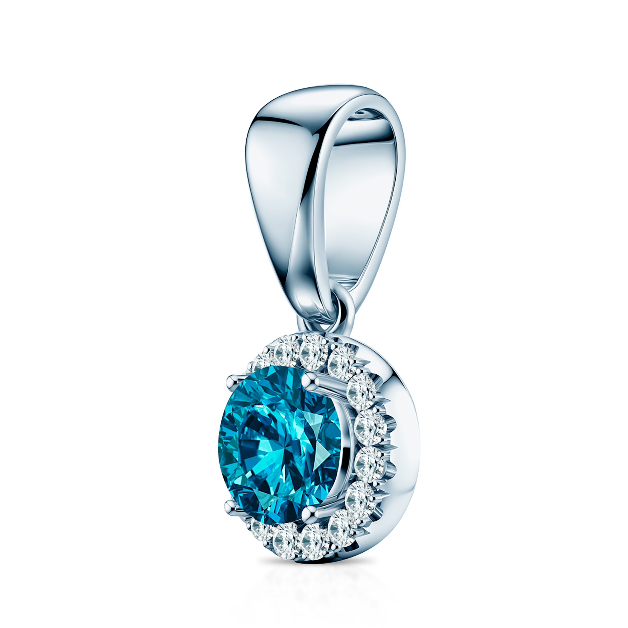 This Is Love pendant: white gold, lab-grown blue diamond, lab-grown diamonds - 3