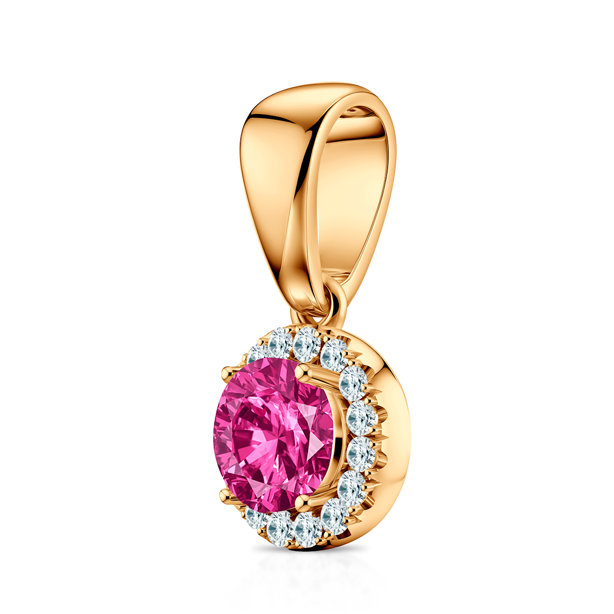This Is Love pendant: yellow gold, lab-grown pink diamond, lab-grown diamonds - 3
