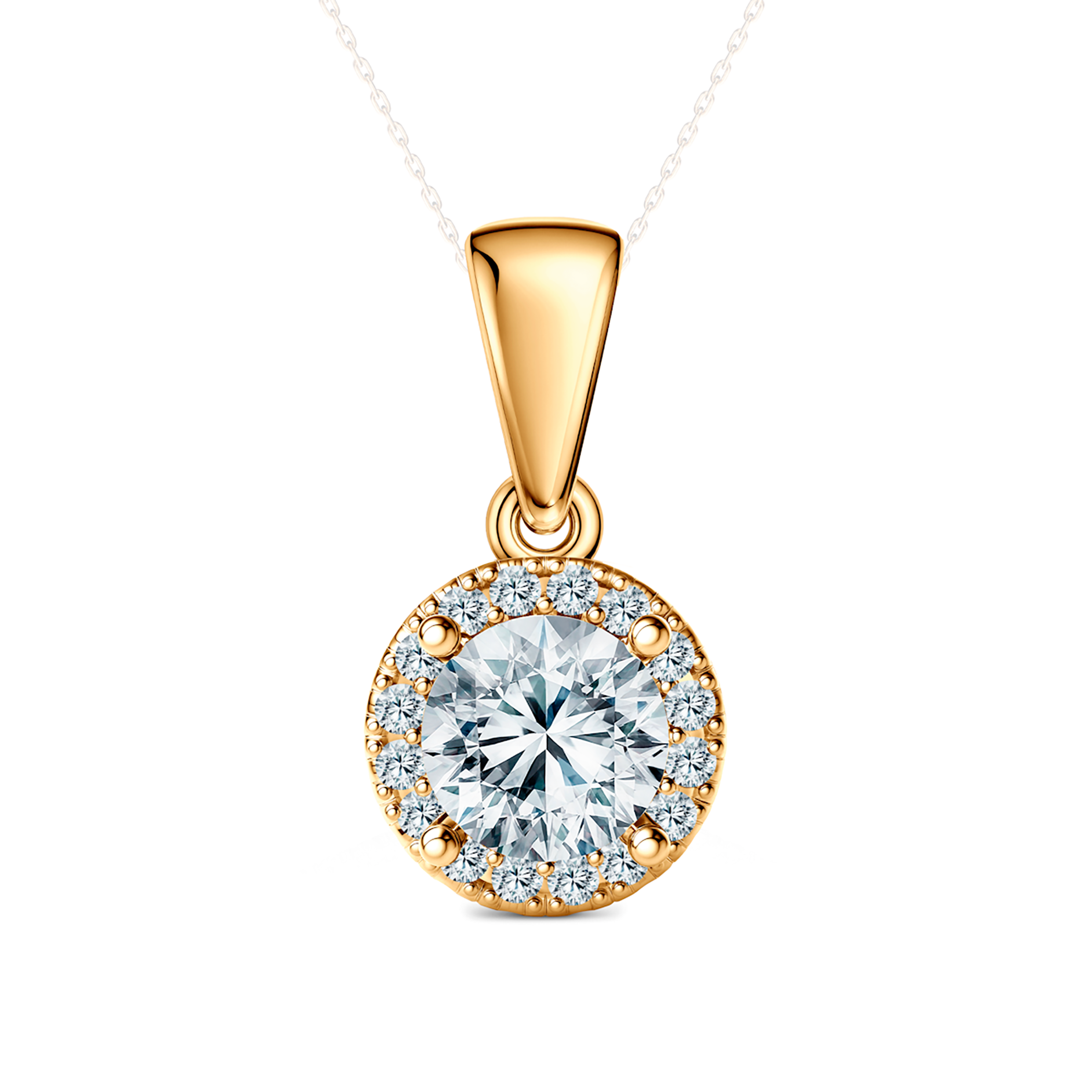 This Is Love pendant: yellow gold, lab-grown yellow diamond, lab-grown diamonds