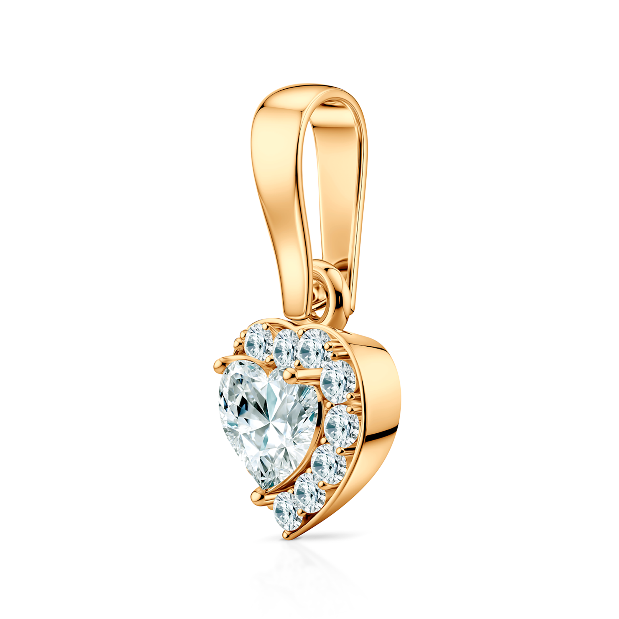 This Is Love pendant: yellow gold, heart cut diamonds - 3