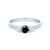Zásnubní prsten Dream: bílé zlato, černý diamant, bílé safíry
