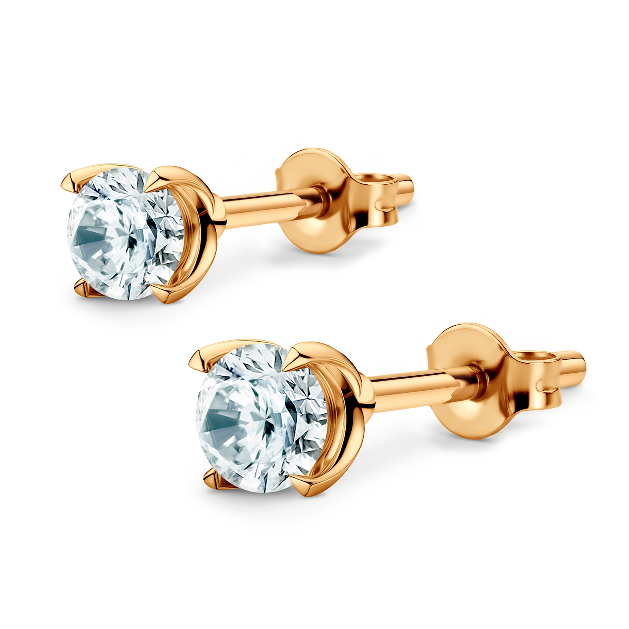Share Your Love earrings: yellow gold, diamonds - 4