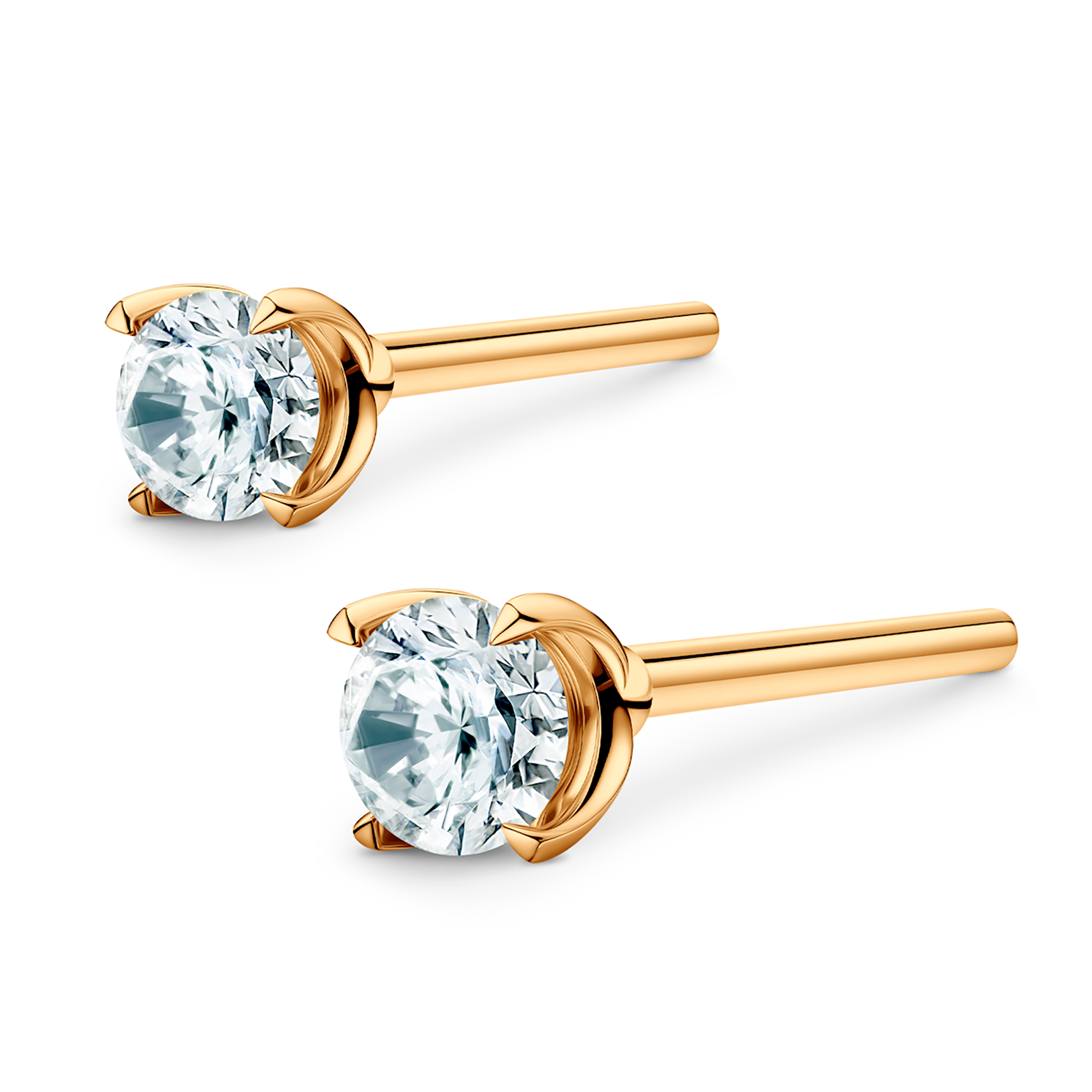 Share Your Love earrings: yellow gold, diamonds - 6