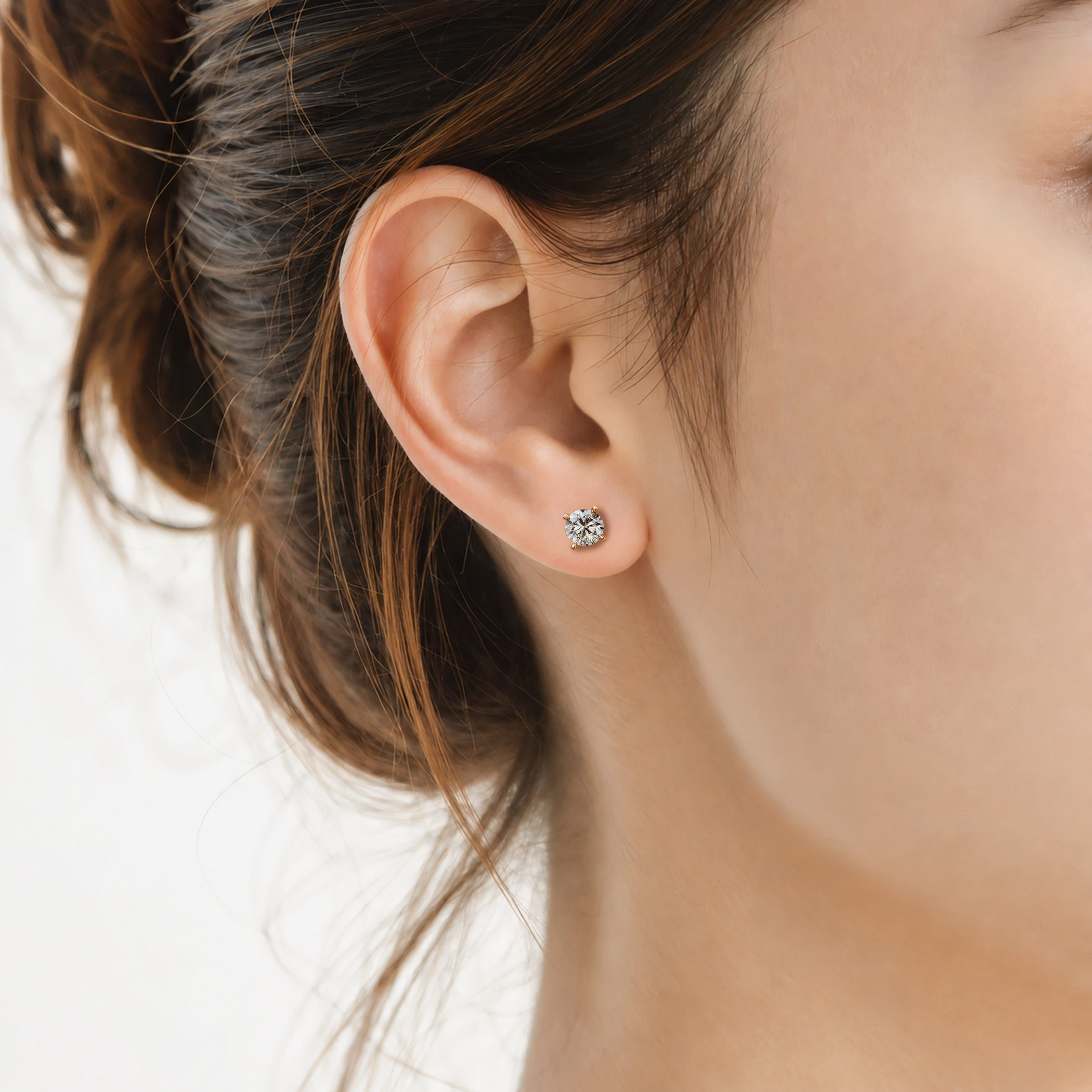 Share Your Love earrings: yellow gold, lab-grown diamonds - 3