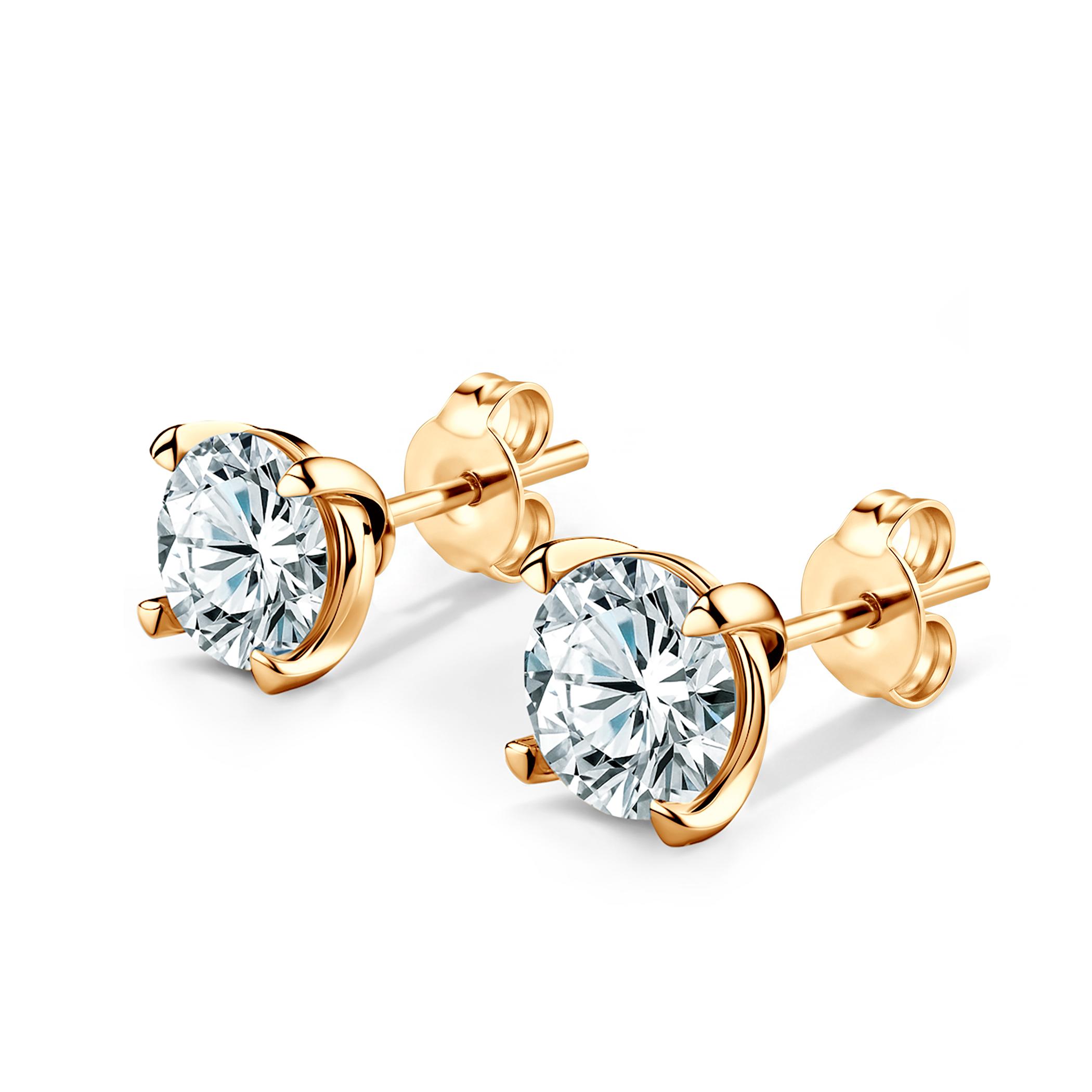 Share Your Love earrings: yellow gold, lab-grown diamonds - 4