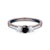 Zásnubní prsten Dream: černé zlato, černý diamant