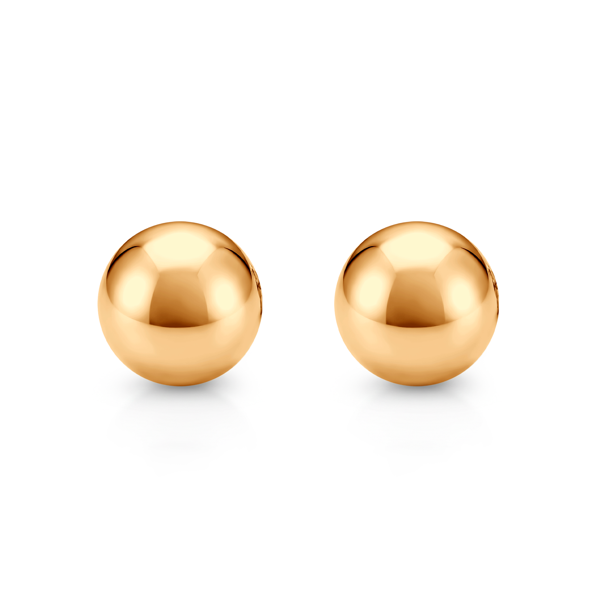 Kolczyki Orbé kulki Savicki: Super lekkie złote (585) 8mm.