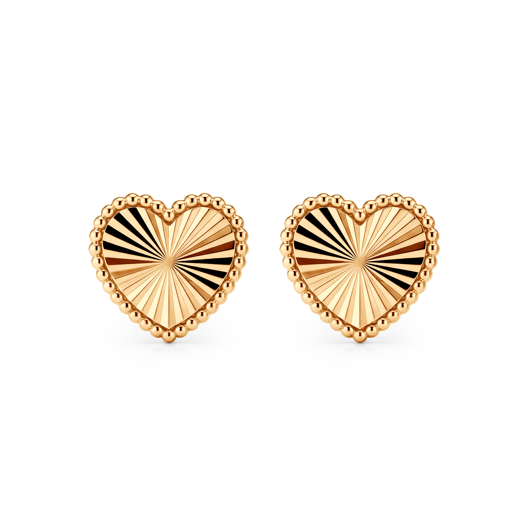 SAVICKI 14K Gold Heart Earrings