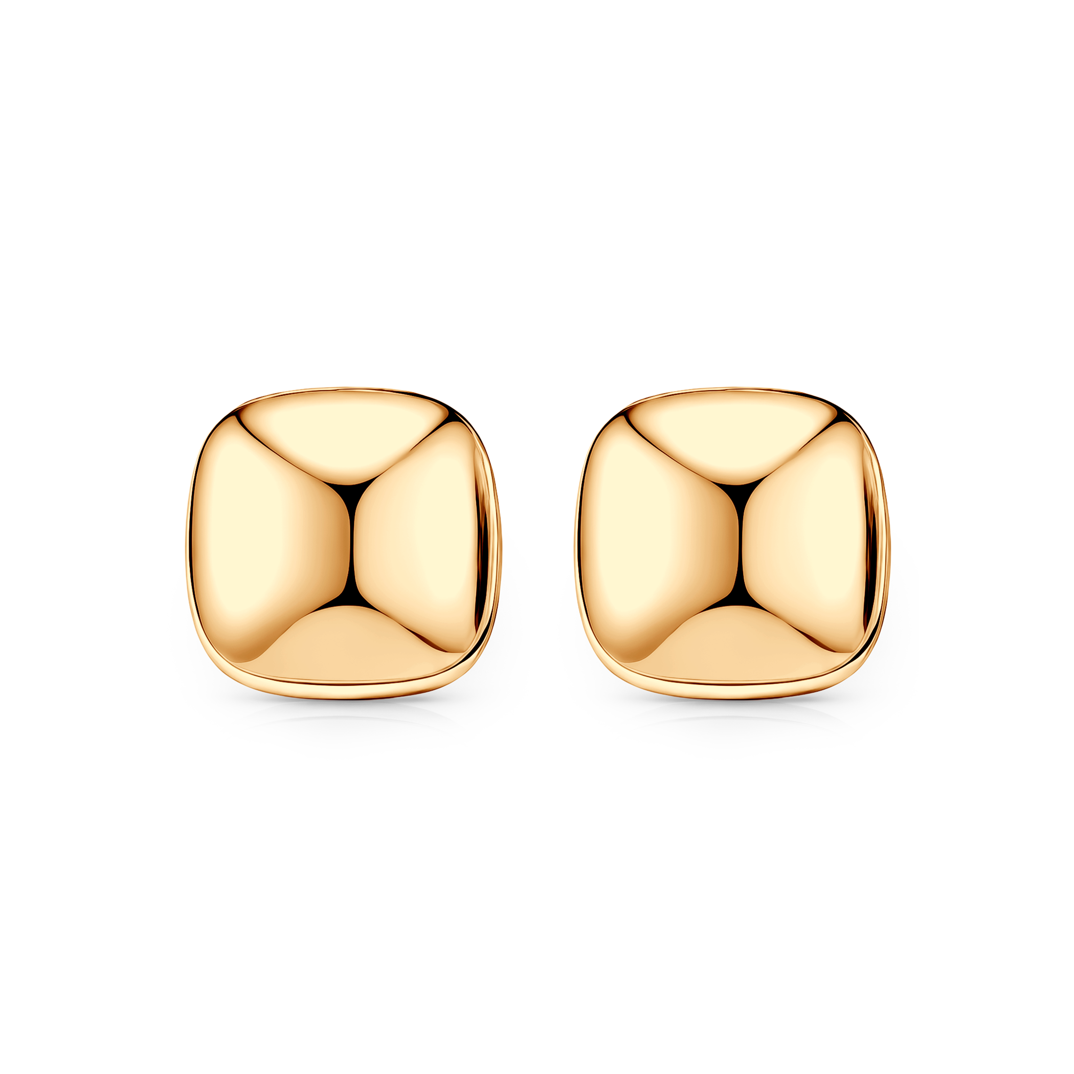 SAVICKI 14K Gold Smooth Square Earrings