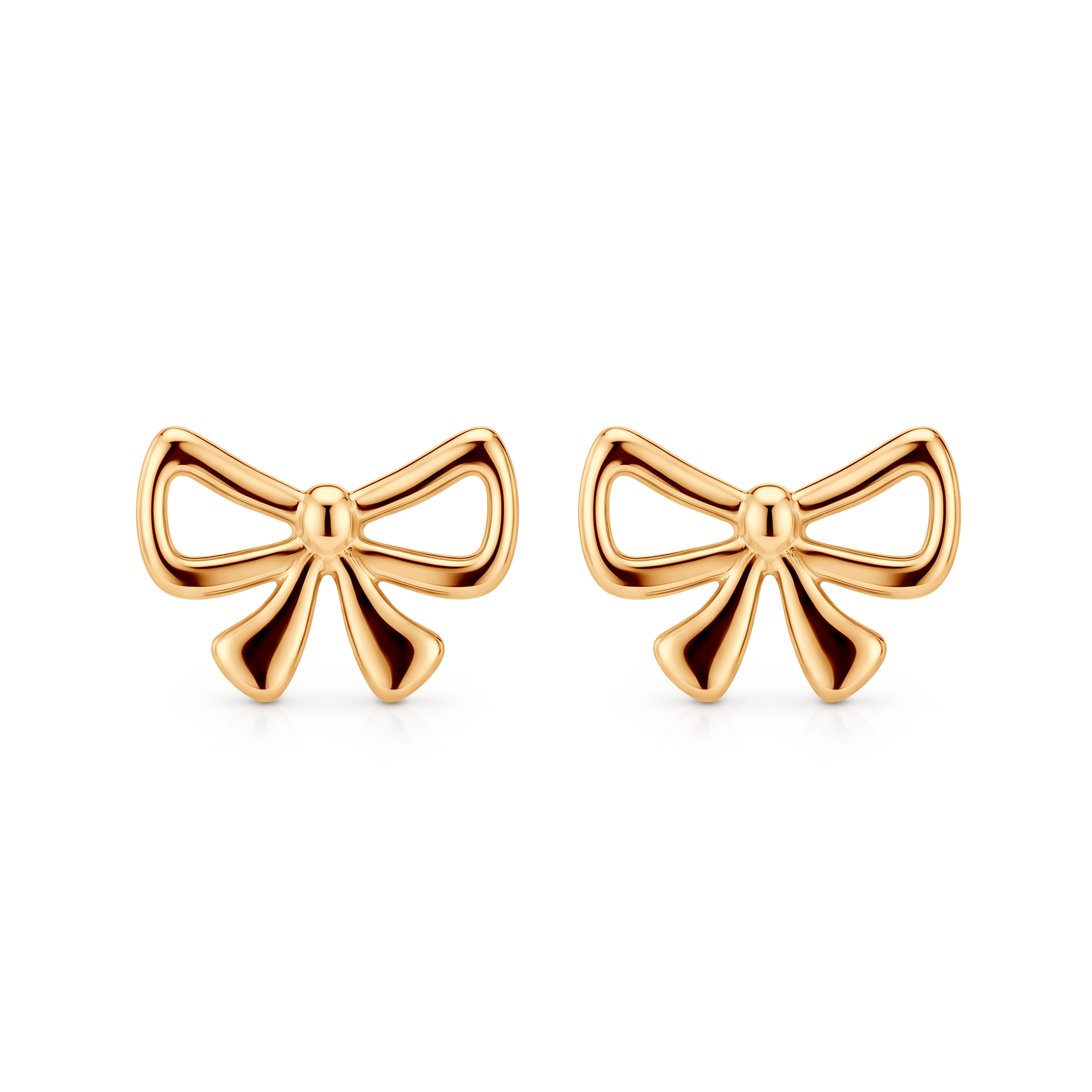 SAVICKI 14K Gold Bow Earrings