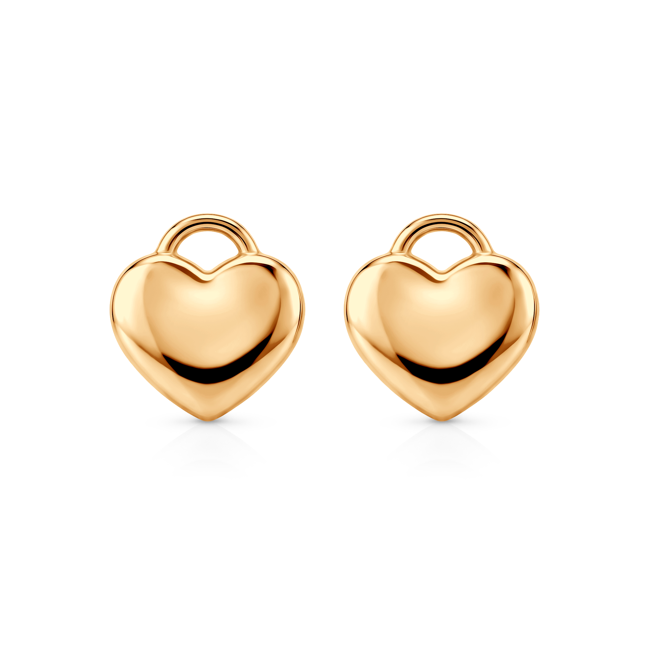 SAVICKI 14K Gold Heart Earrings