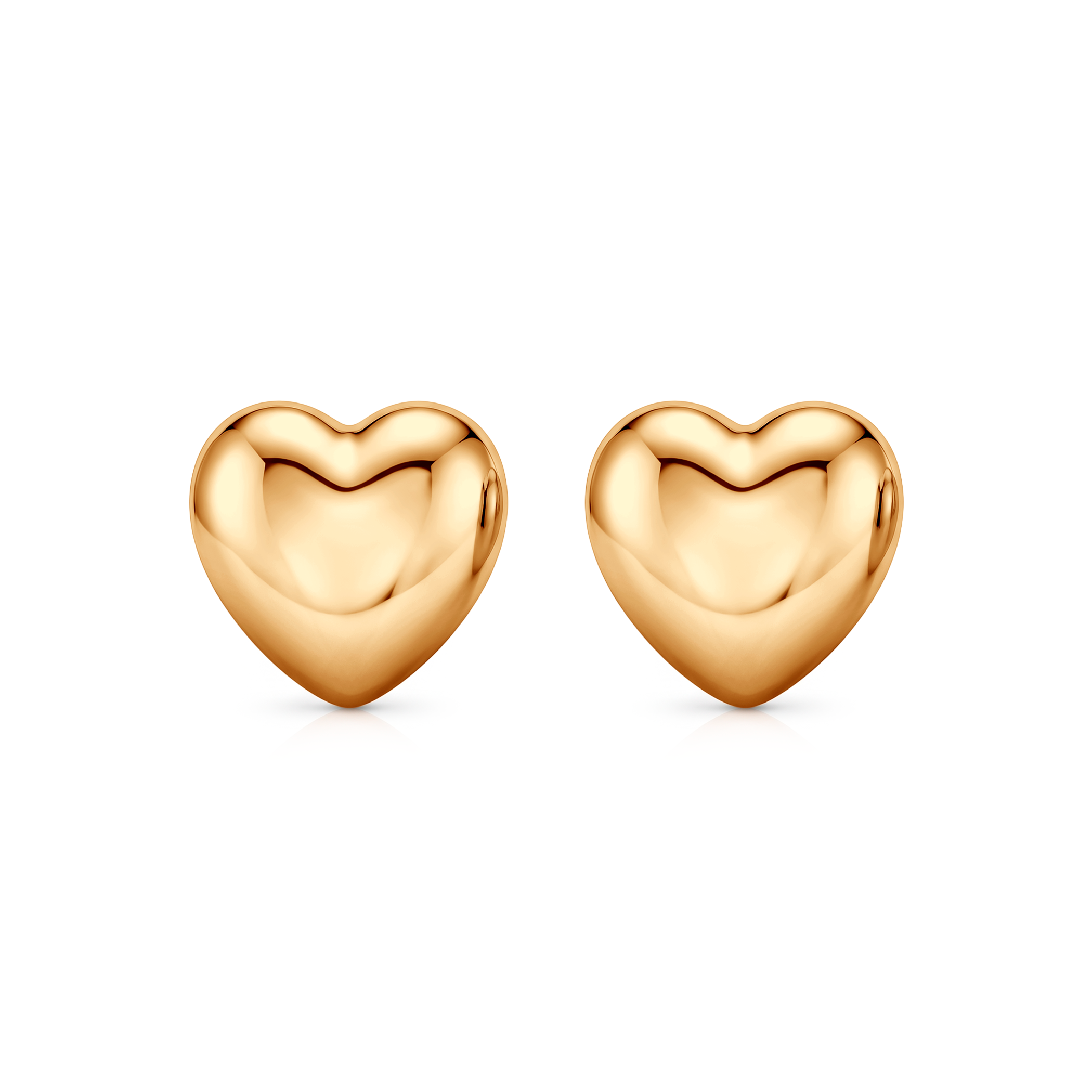 SAVICKI 14K Gold Smooth Heart Earrings