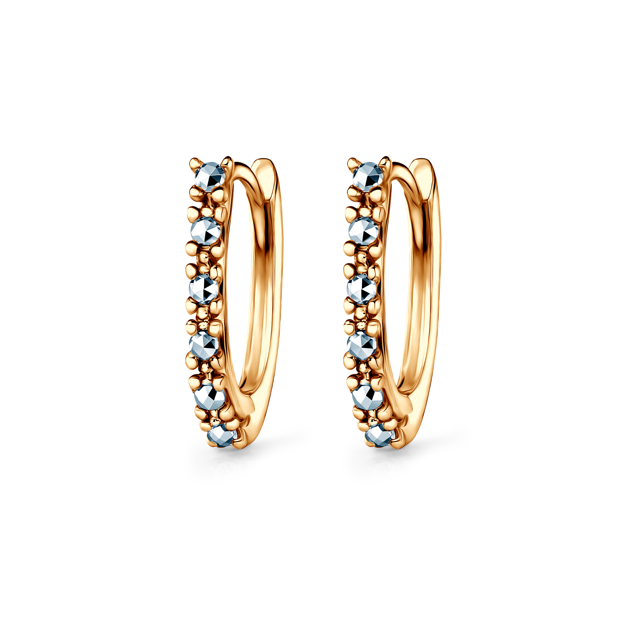 SAVICKI 14K White and Yellow Gold Earrings