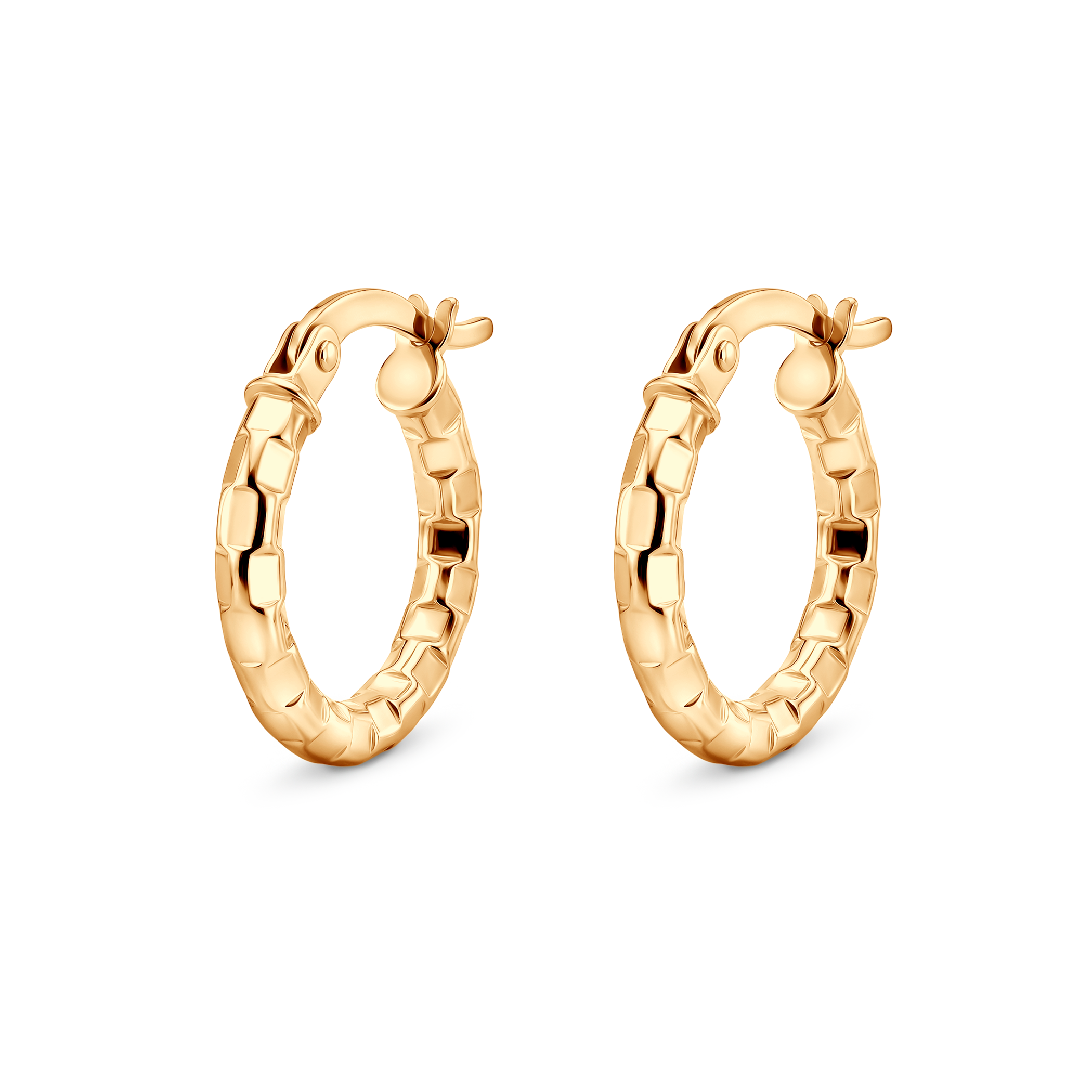 SAVICKI 14K Gold Irregular Hoop Earrings