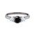 Zásnubní prsten Dream: černé zlato, černý diamant, bílé safíry, diamanty